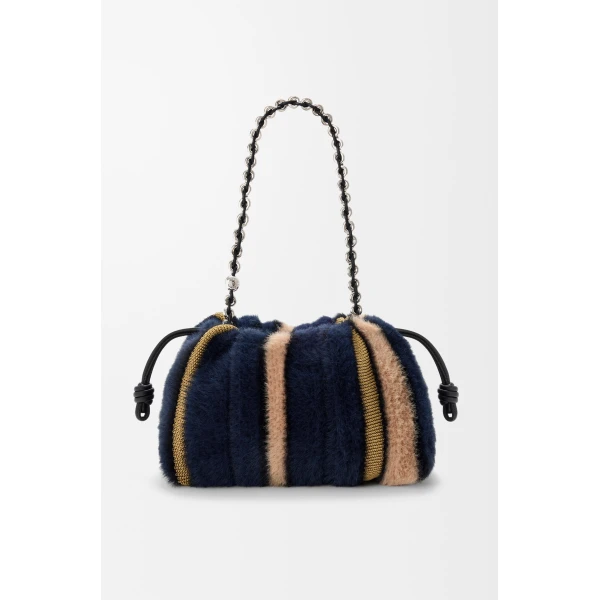 LOEWE Medium Flamenco Purse In Jacquard Knit, view 4