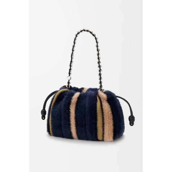 LOEWE Medium Flamenco Purse In Jacquard Knit, view 5