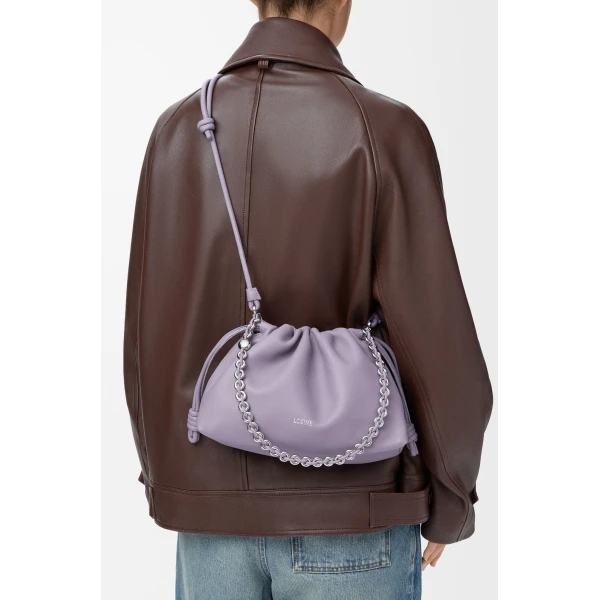 LOEWE Medium Flamenco Purse In Mellow Nappa Lambskin, view 3
