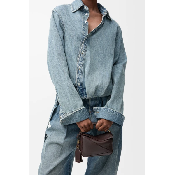 LOEWE Mini Featherlight Puzzle Bag In Nappa Lambskin, view 2