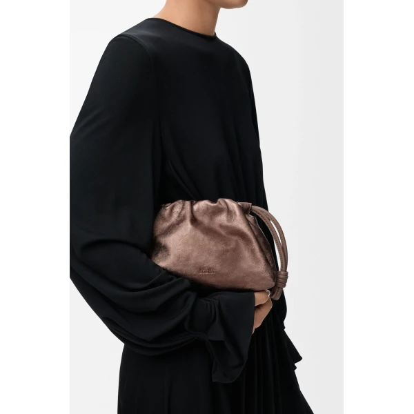 LOEWE Mini Flamenco Purse In Moiré Printed Calfskin, view 2