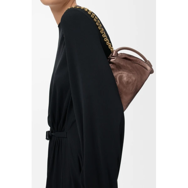 LOEWE Mini Flamenco Purse In Moiré Printed Calfskin, view 4