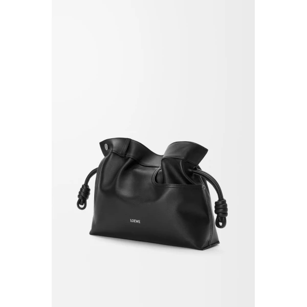 LOEWE Panta Medium Flamenco Clutch In Shiny Calfskin, view 4