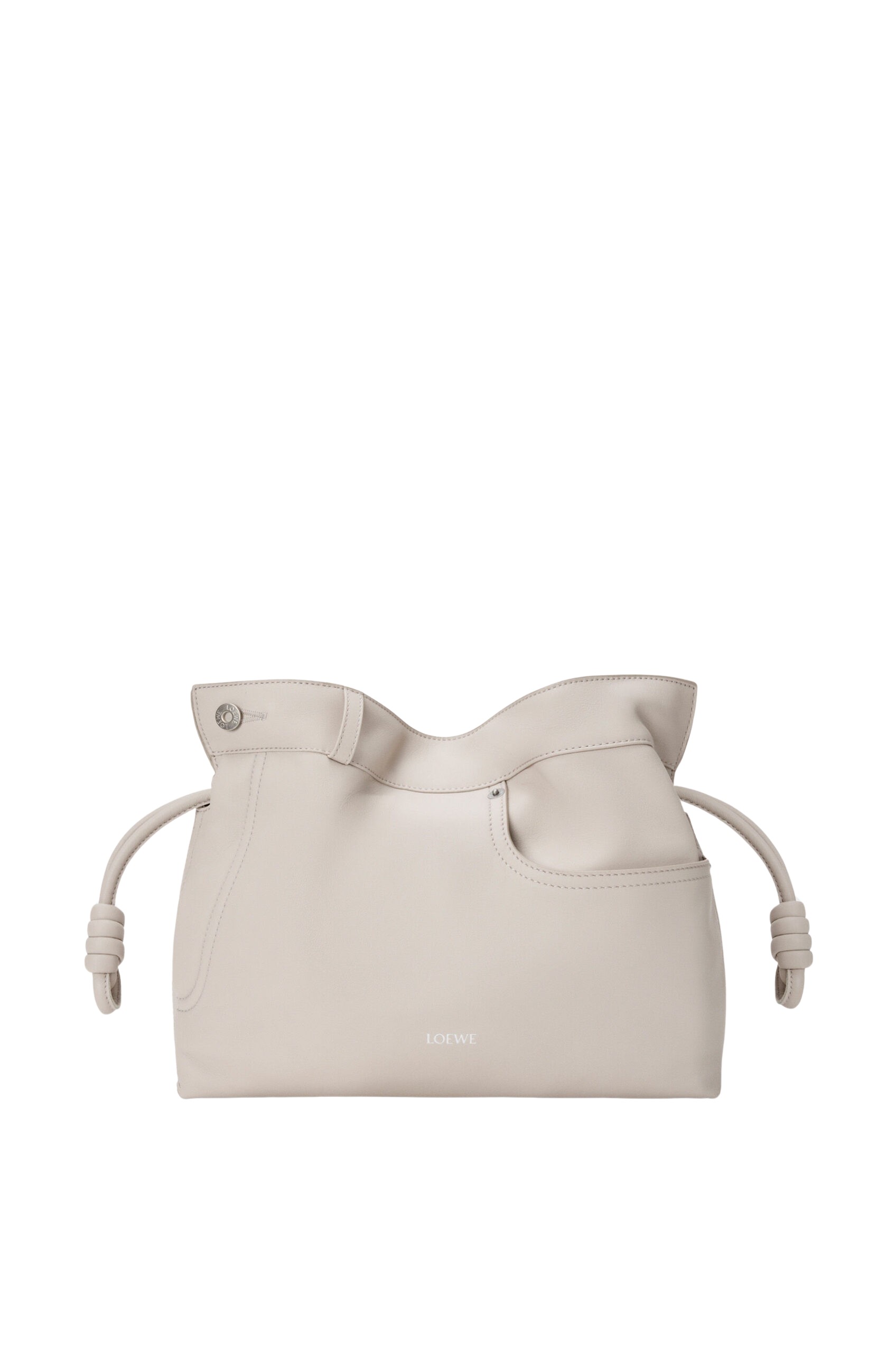 LOEWE Panta Medium Flamenco Clutch In Shiny Calfskin