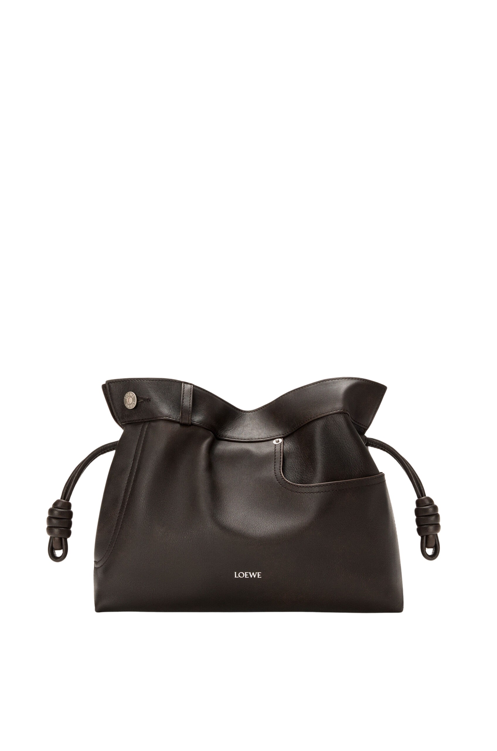 LOEWE Panta Medium Flamenco Clutch In Shiny Calfskin
