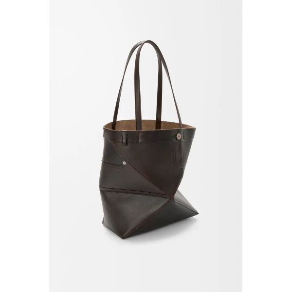 LOEWE Panta Medium Puzzle Fold Tote In Shiny Calfskin, view 4