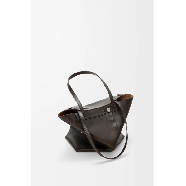 LOEWE Panta Medium Puzzle Fold Tote In Shiny Calfskin, view 5