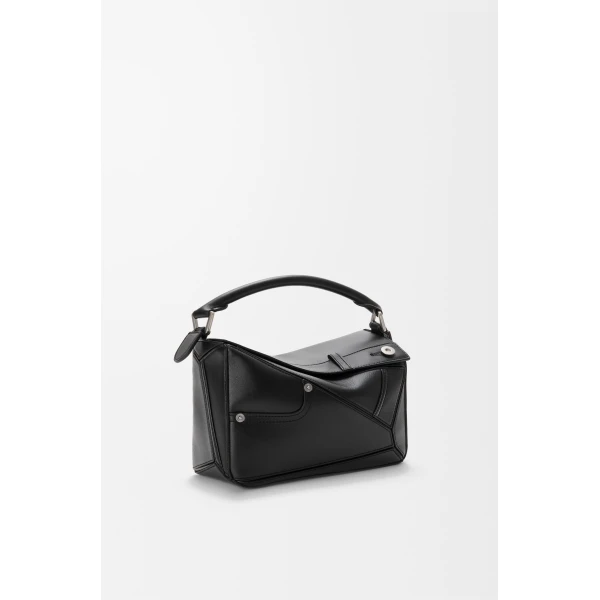 LOEWE Panta Small Puzzle Bag In Shiny Calfskin, view 4