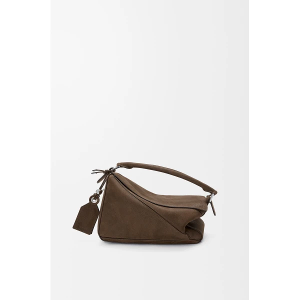 LOEWE Small Featherlight Puzzle Bag In Grained Nubuck, view 4