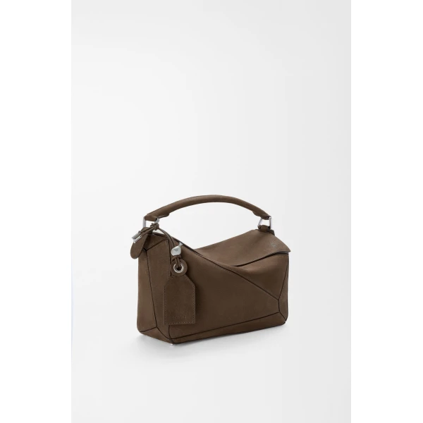 LOEWE Small Featherlight Puzzle Bag In Grained Nubuck, view 5
