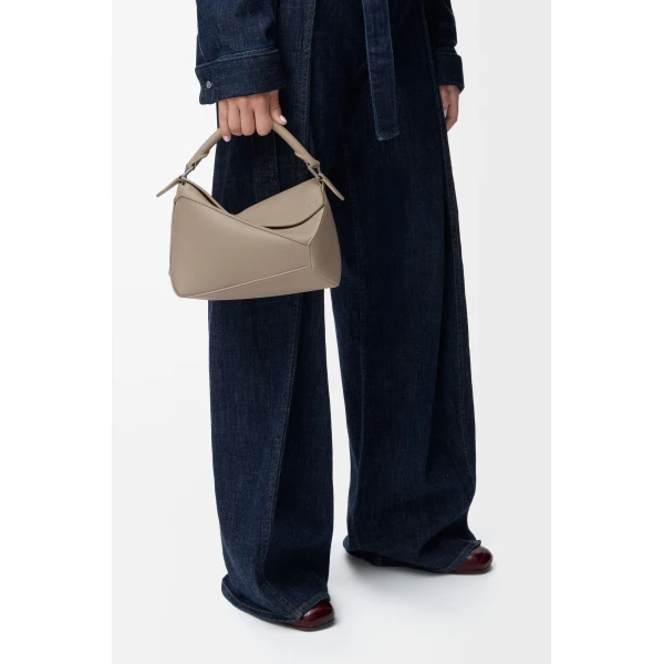 LOEWE Small Puzzle Edge Bag In Soft Grained Calfskin, view 3