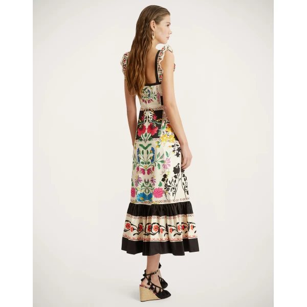 La DoubleJ Gingerbread Dress Plaza Placée Ivory in Flat Cotton Stretch - Dresses - Milanese Maximalist Fashion at Coveti