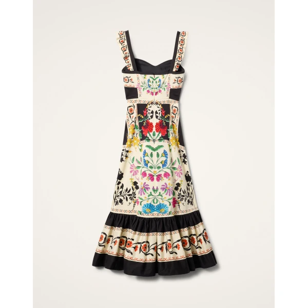 La DoubleJ Gingerbread Dress Plaza Placée Ivory in Flat Cotton Stretch - Dresses - Milanese Maximalist Fashion at Coveti