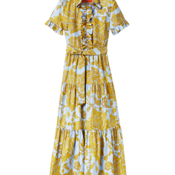 La DoubleJ Roy Dress Phoenix Placée Ivory in Silk Twill - Dresses - Milanese Maximalist Fashion at Coveti