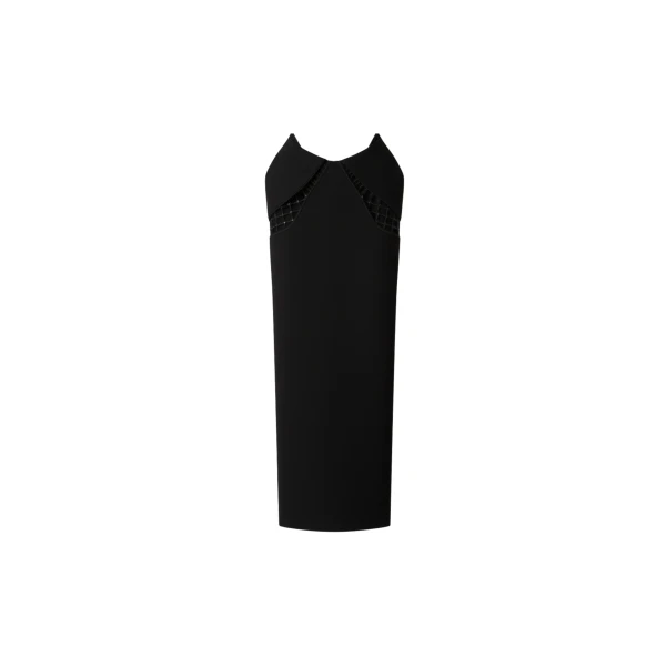 Black Cut-Out Maxi Skirt