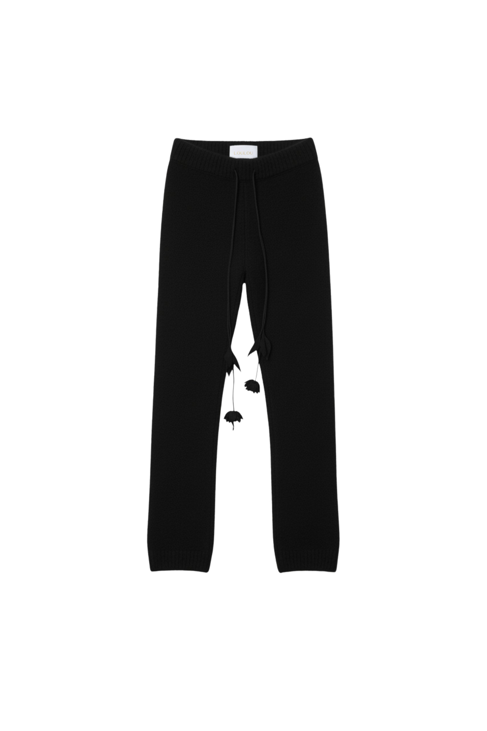 Loulou The Brand Black Mohair-Blend Knit Trousers
