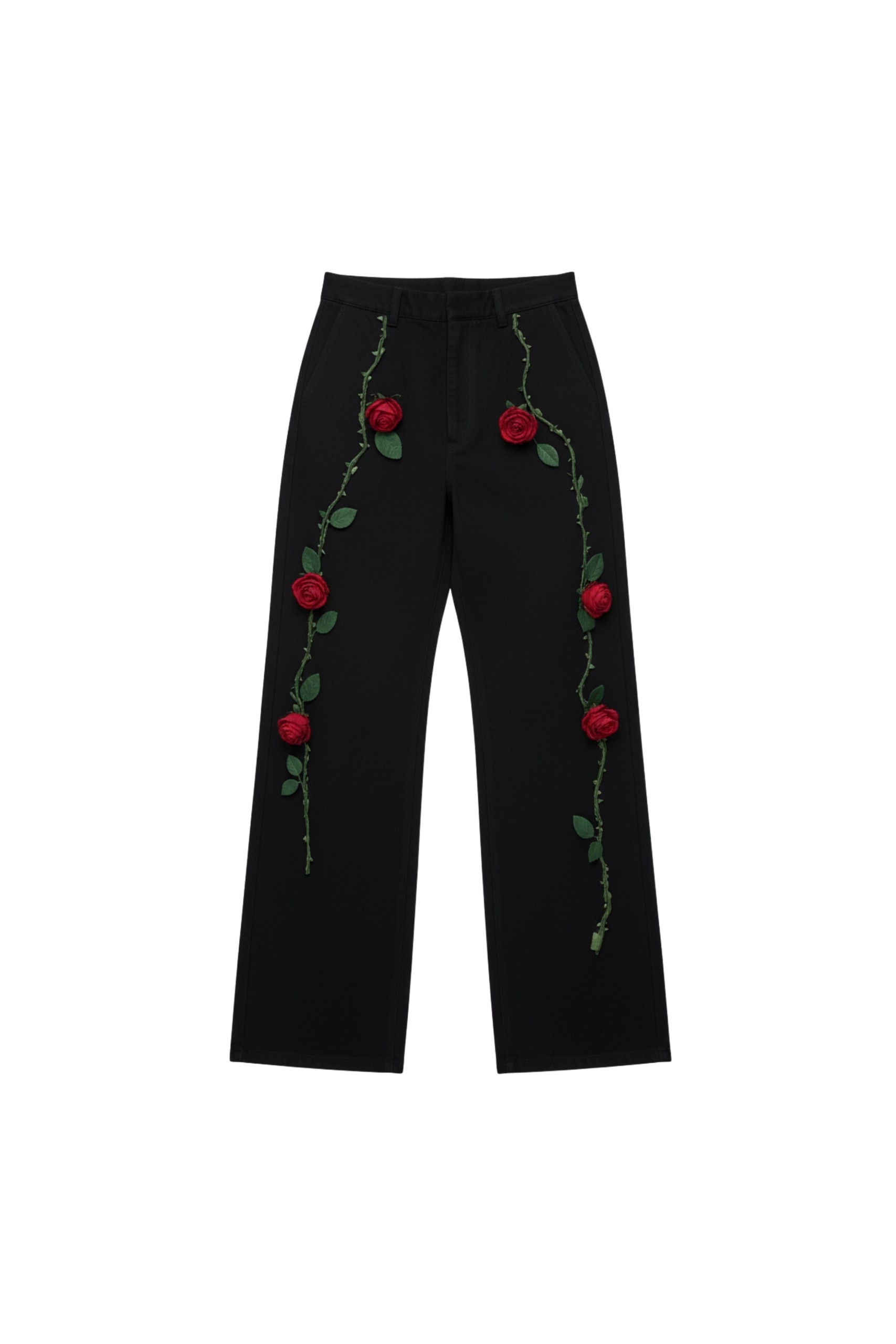 Loulou The Brand Black Rose Denim Trousers