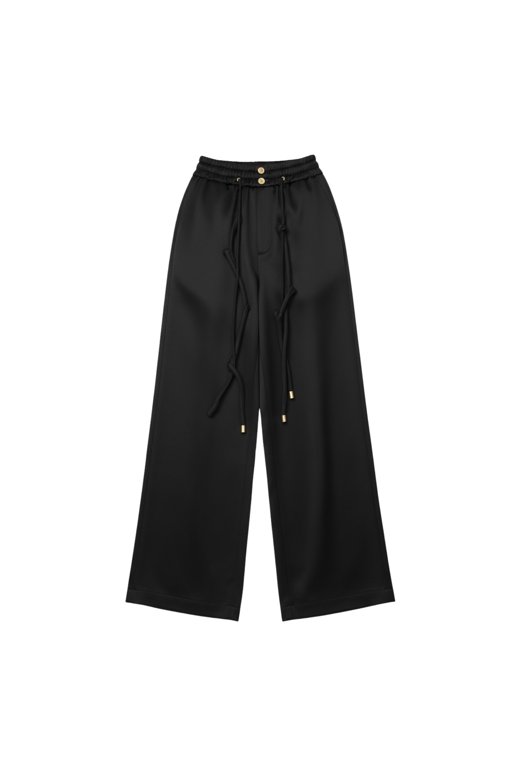 Loulou The Brand Black Silk Satin Trousers