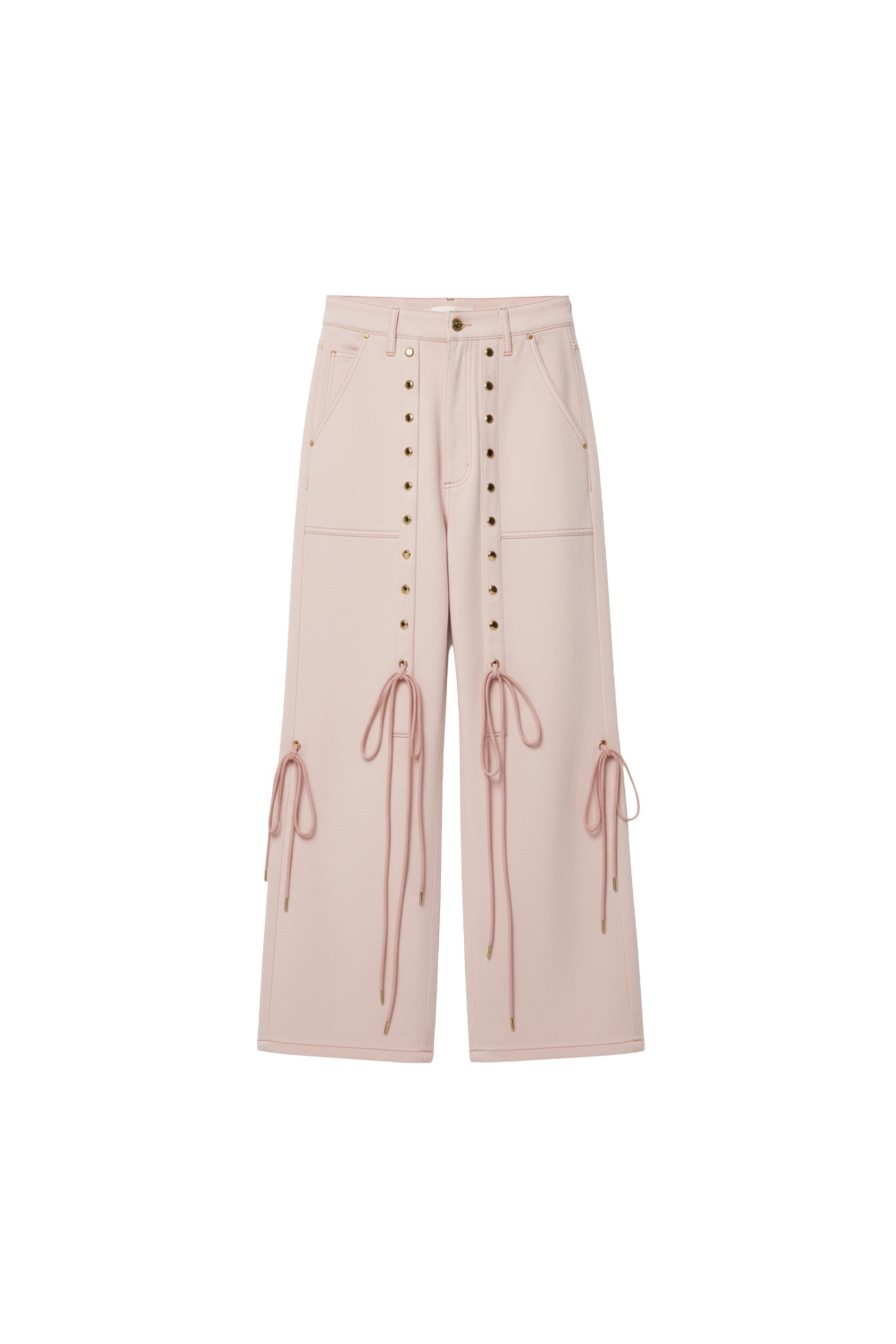 Loulou The Brand Blush Studded Drawstring Trousers