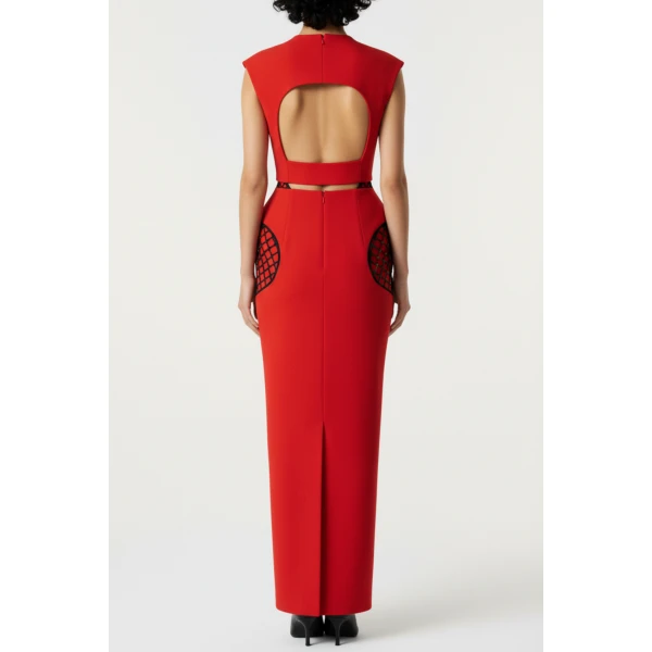 Loulou The Brand Cut-Out Crêpe Dress, view 3