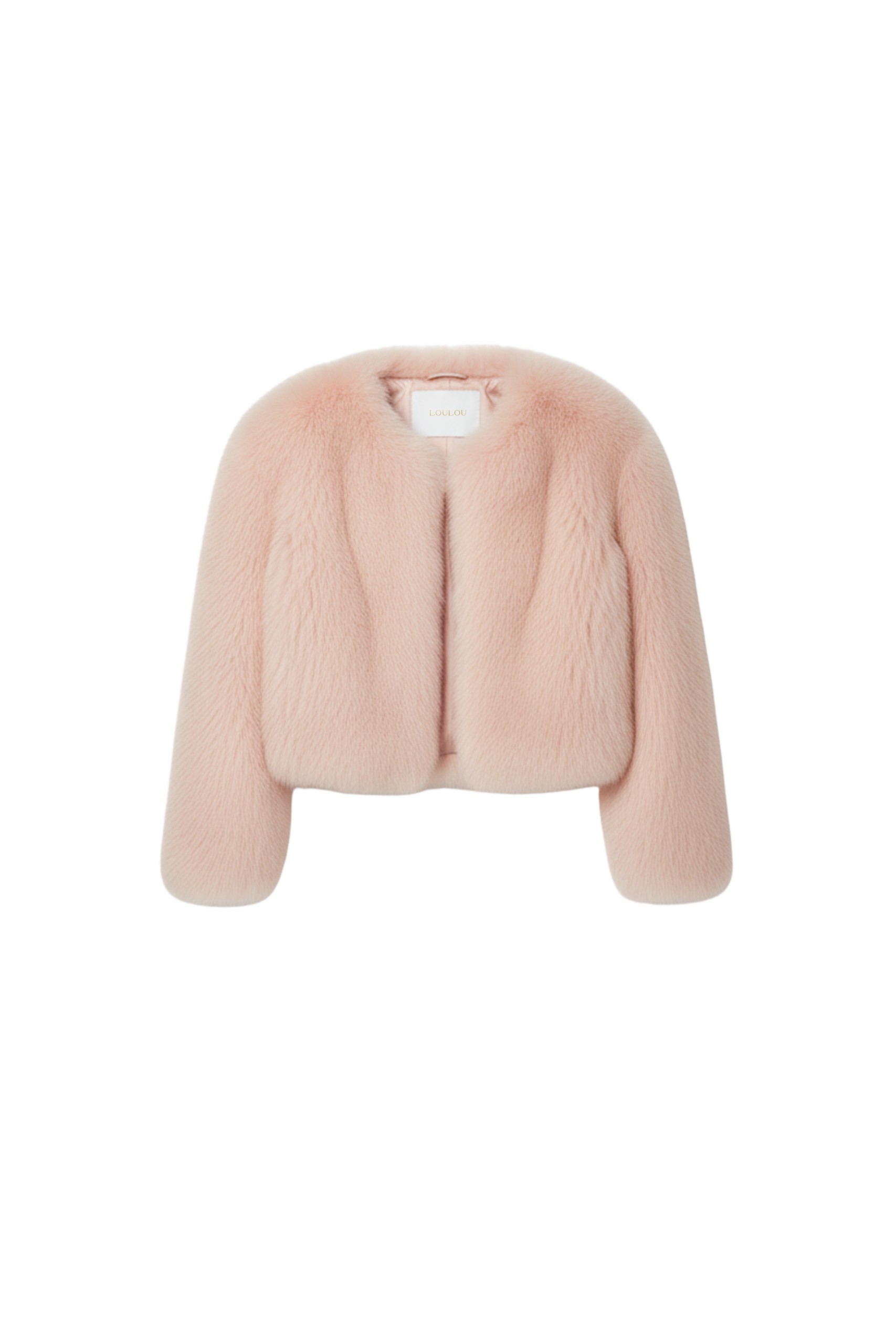 Loulou The Brand Faux Fur Jacket In Blush