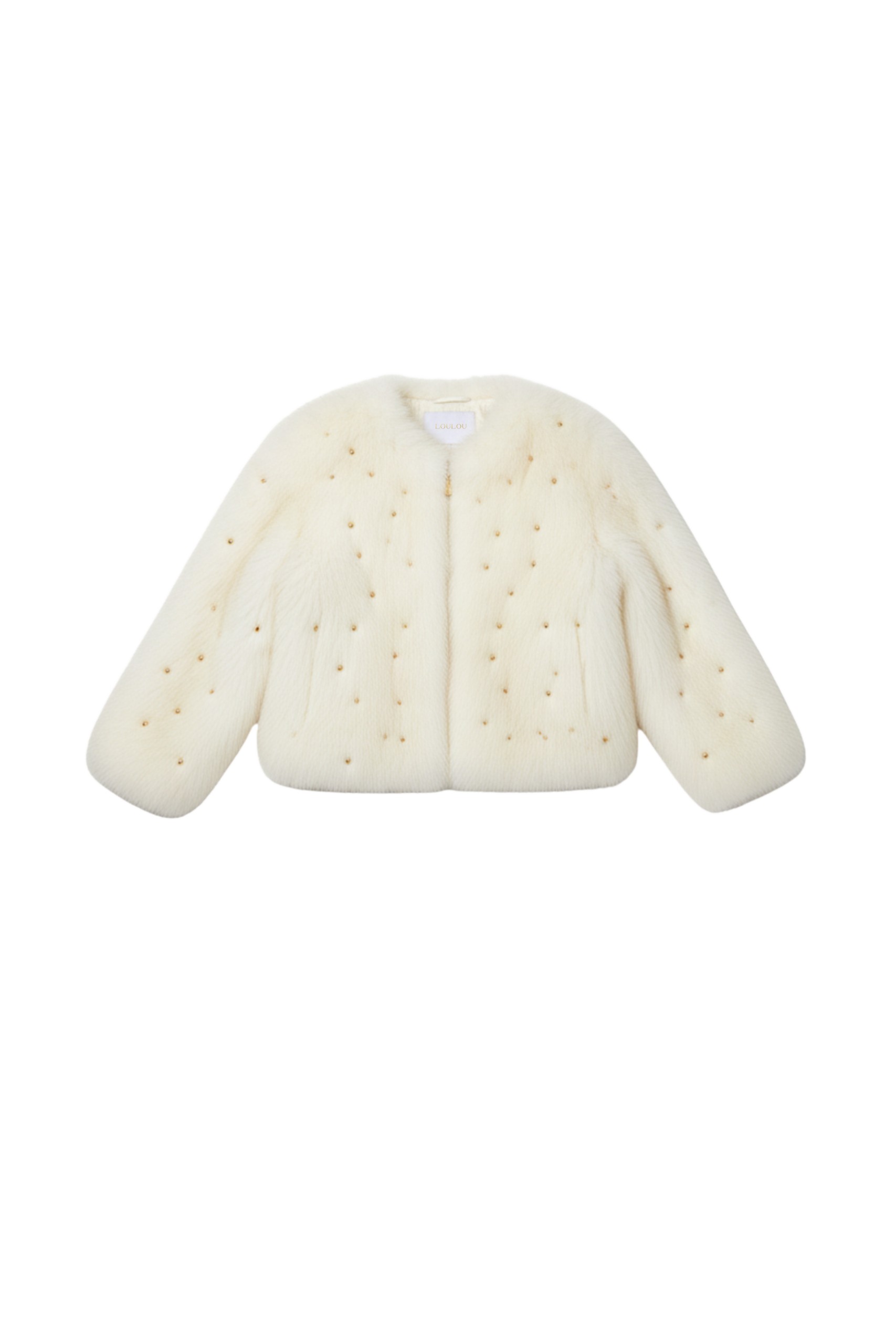 Loulou The Brand Faux Fur Jacket In Ivory
