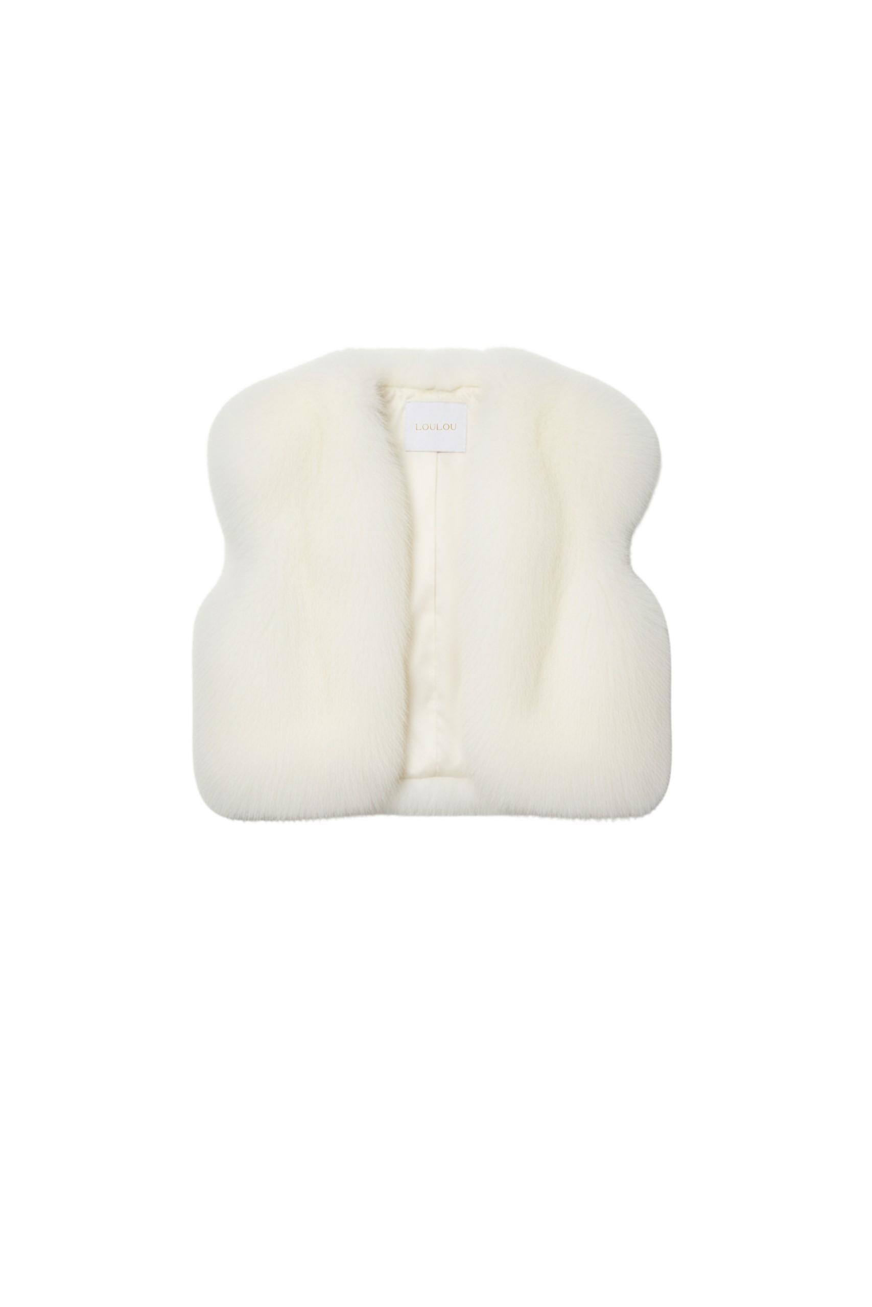 Loulou The Brand Faux Fur Vest In Ivory