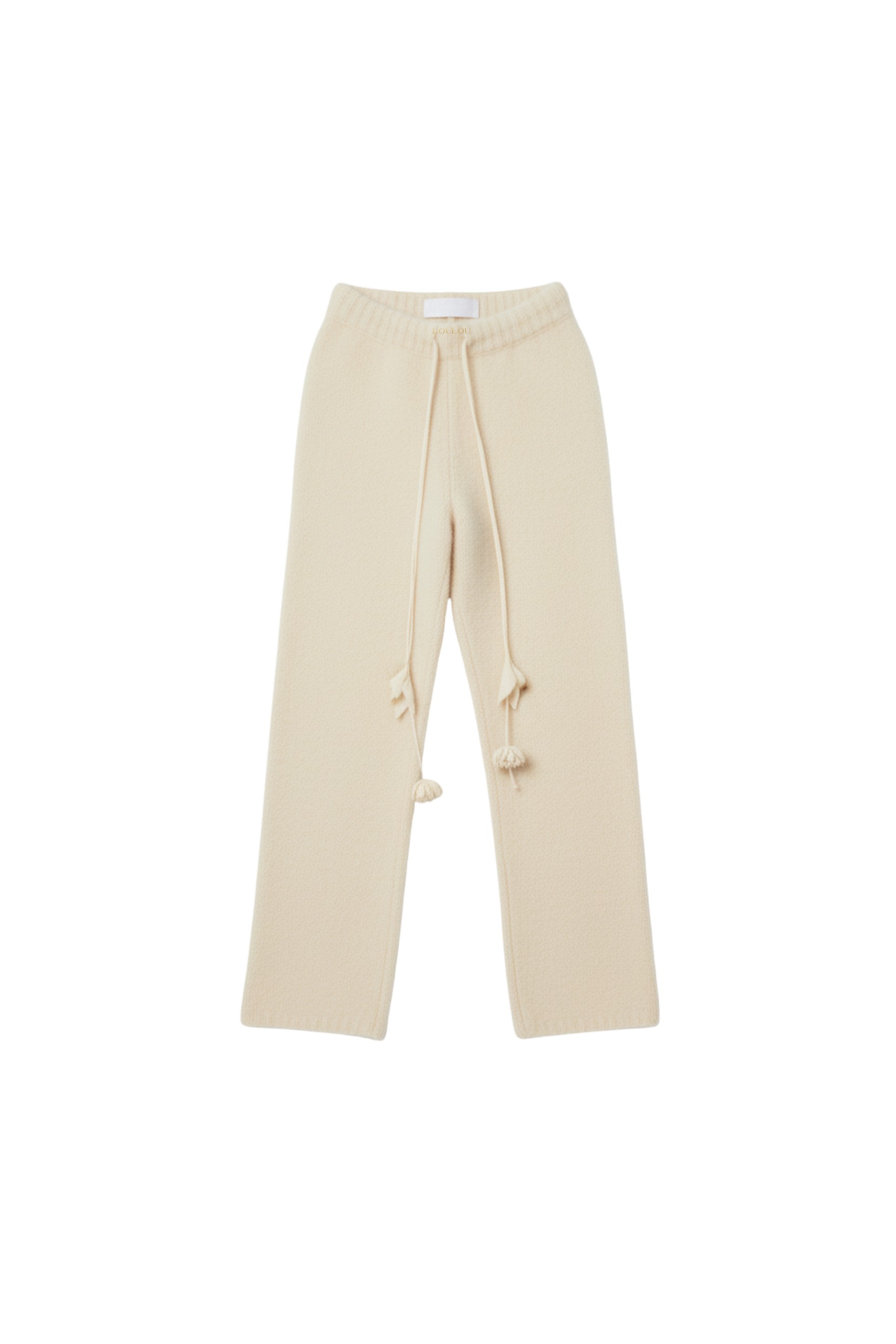 Loulou The Brand Ivory Mohair-Blend Knit Trousers