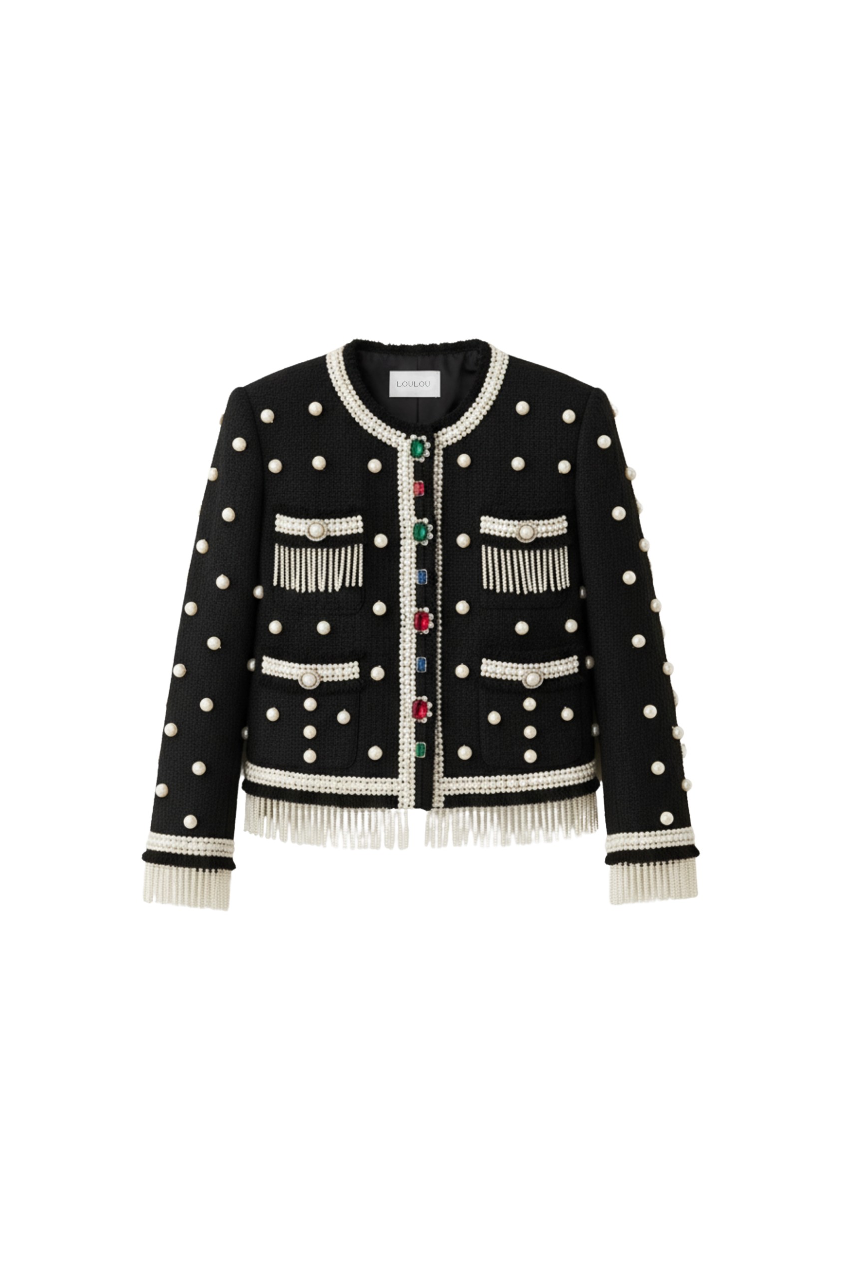 Loulou The Brand Pearl-Trim Jacket