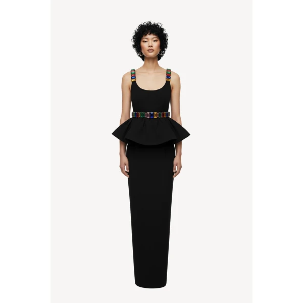 Loulou The Brand Peplum Crystal Dress, view 2