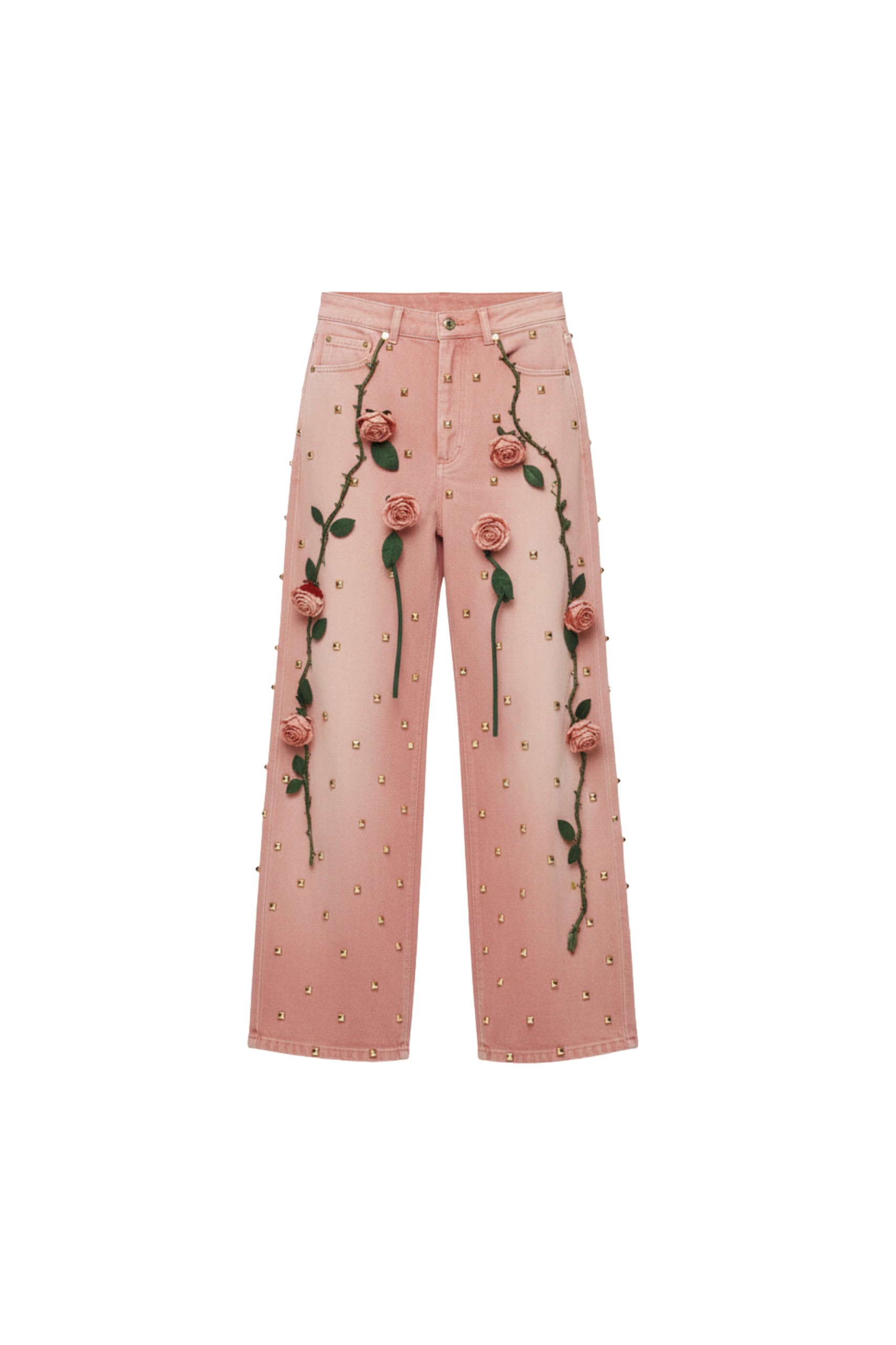 Loulou The Brand Pink Rose Denim Trousers