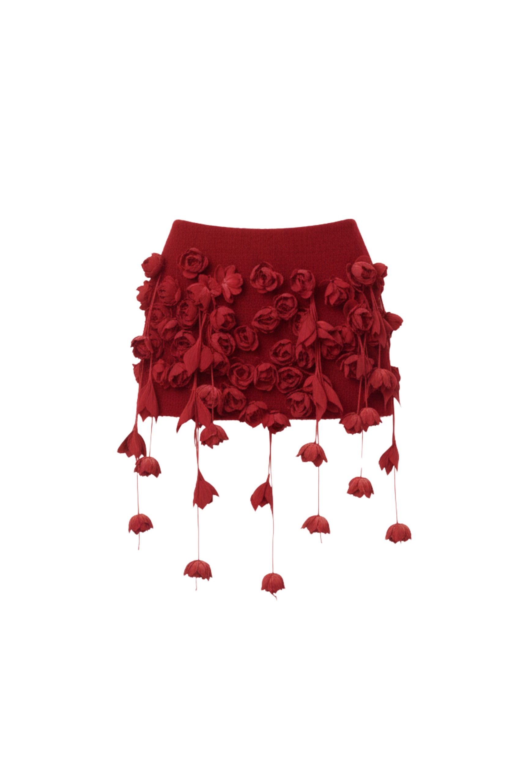 Loulou The Brand Red Bloom Mini Skirt