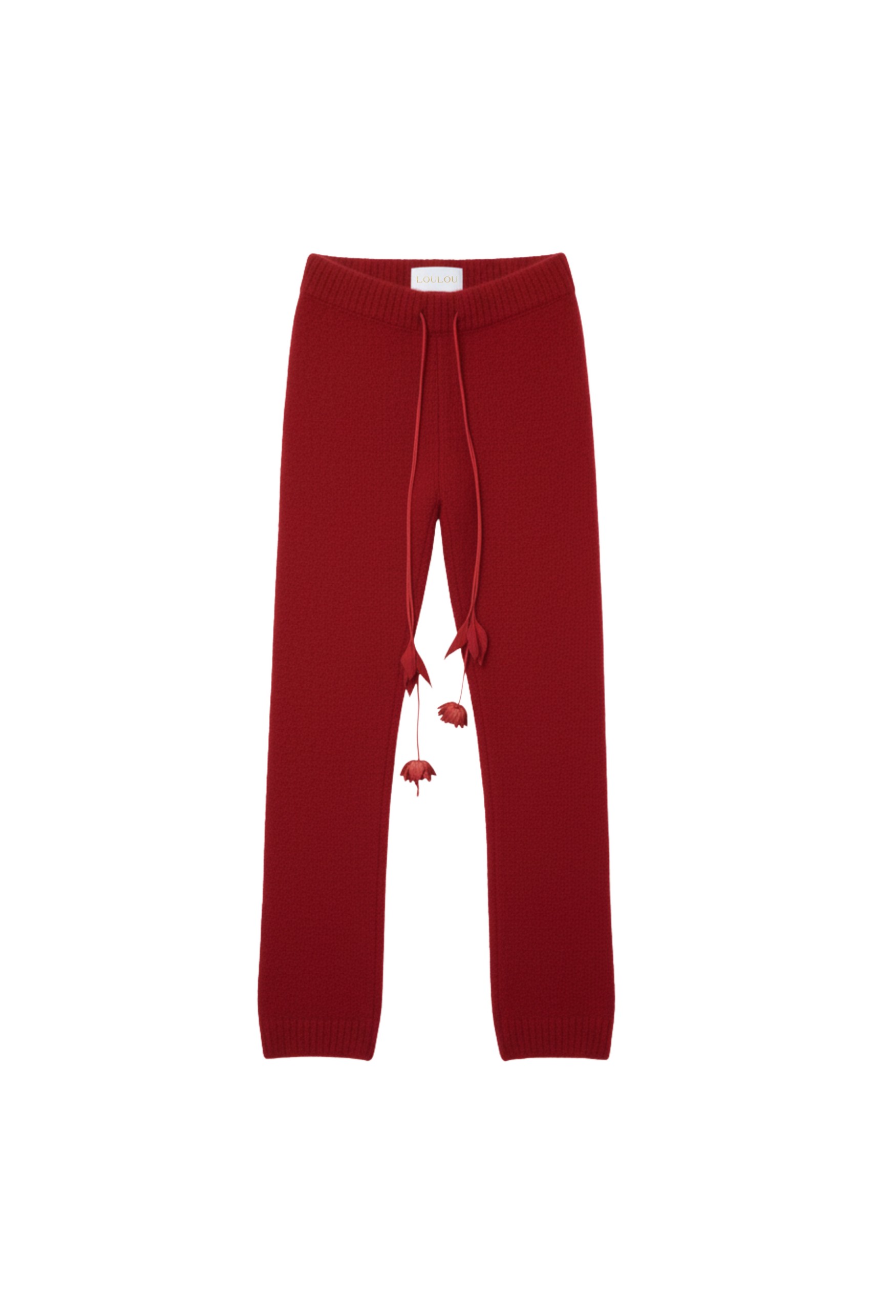 Loulou The Brand Red Mohair-Blend Knit Trousers
