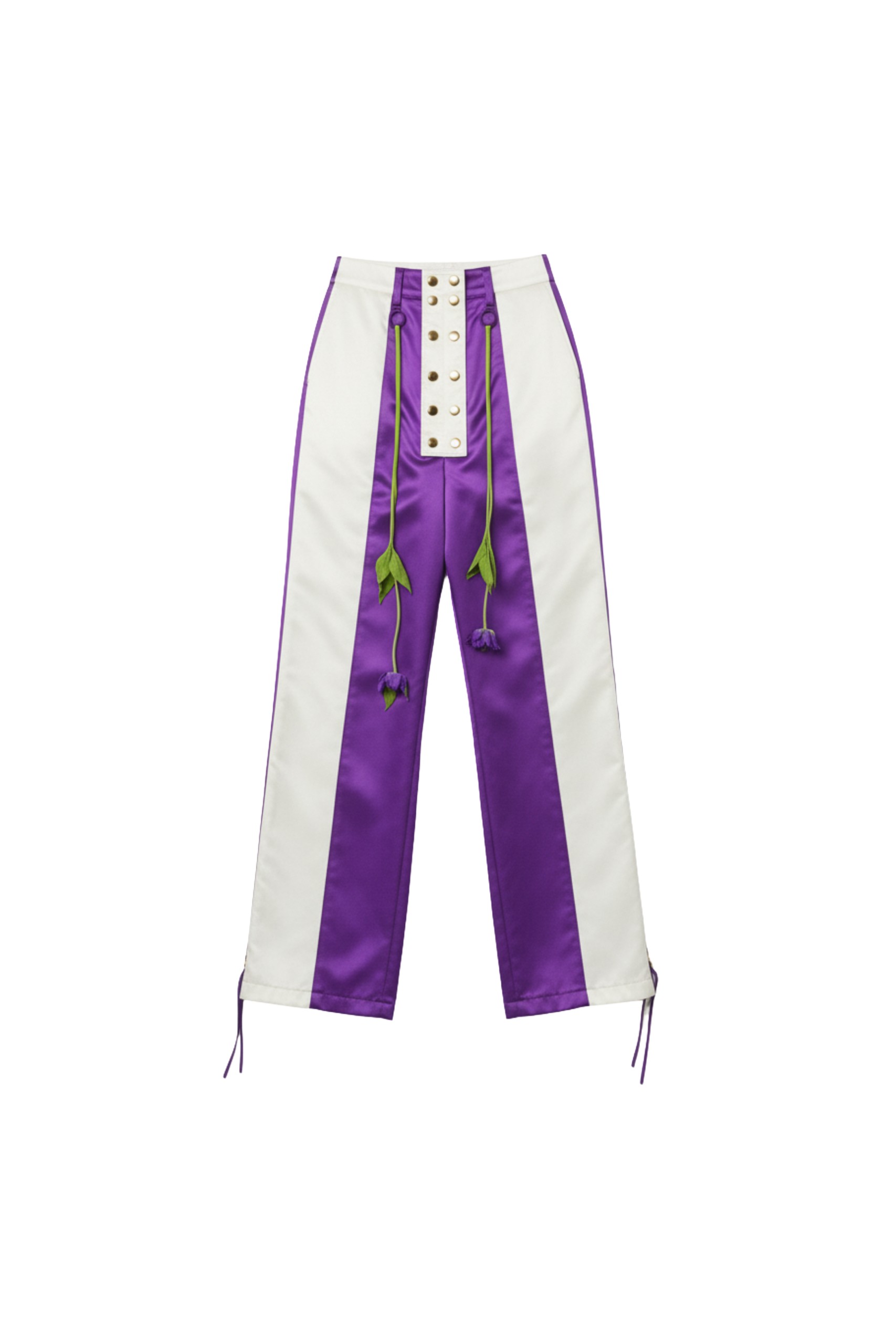 Loulou The Brand Satin Panelled Trousers