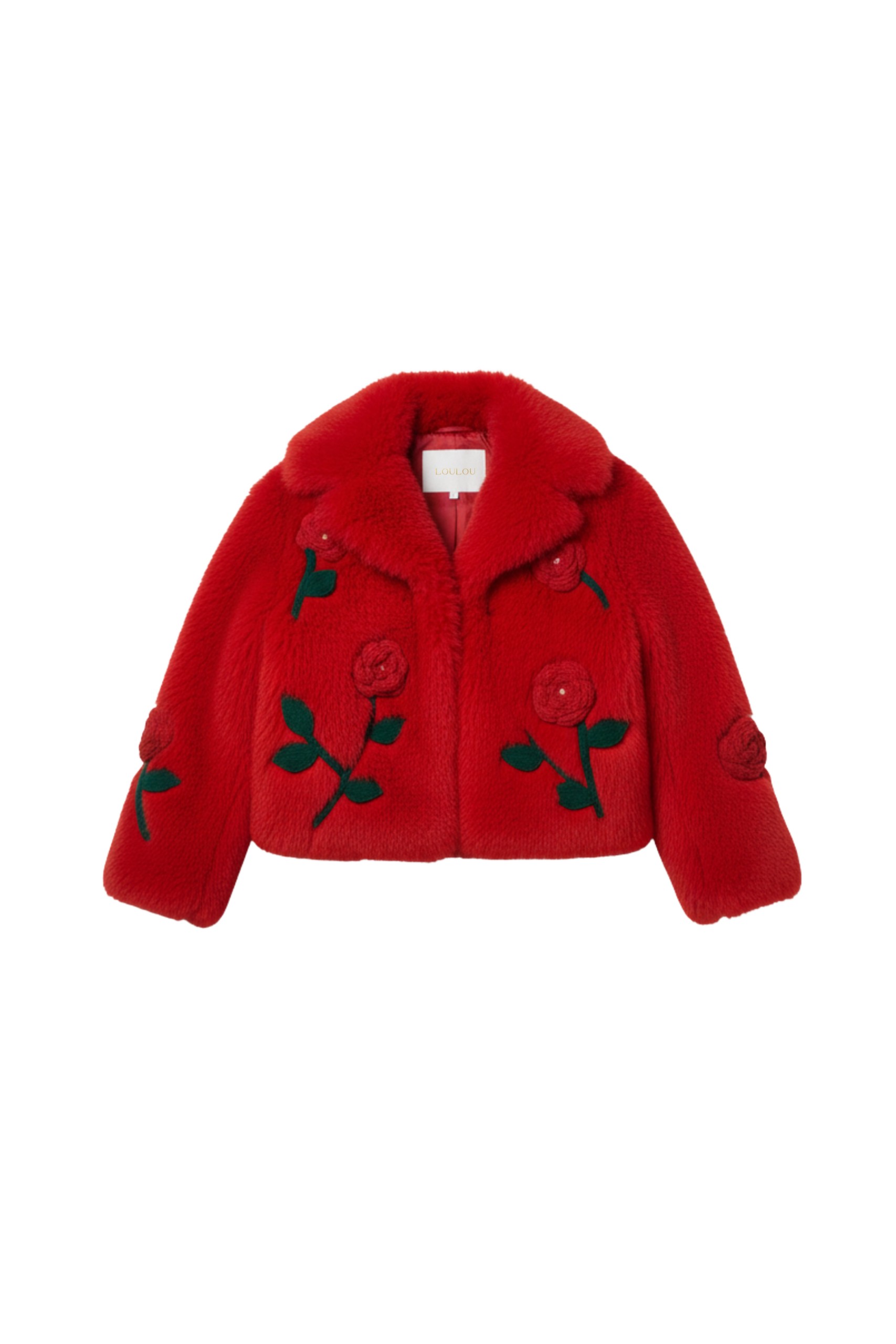 Loulou The Brand Shearling Jacket In Red