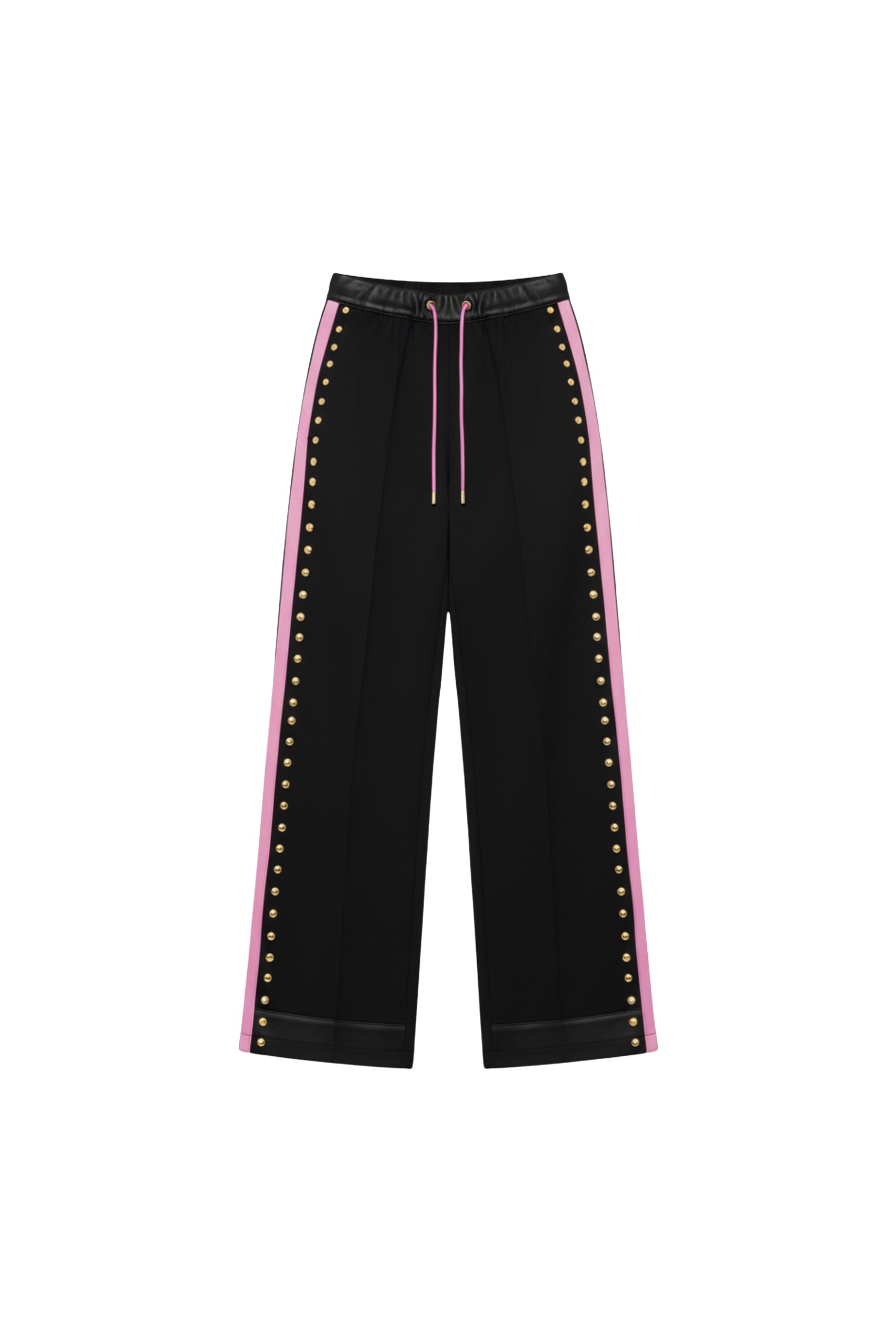 Loulou The Brand Studded Track Trousers With Leather Waistband