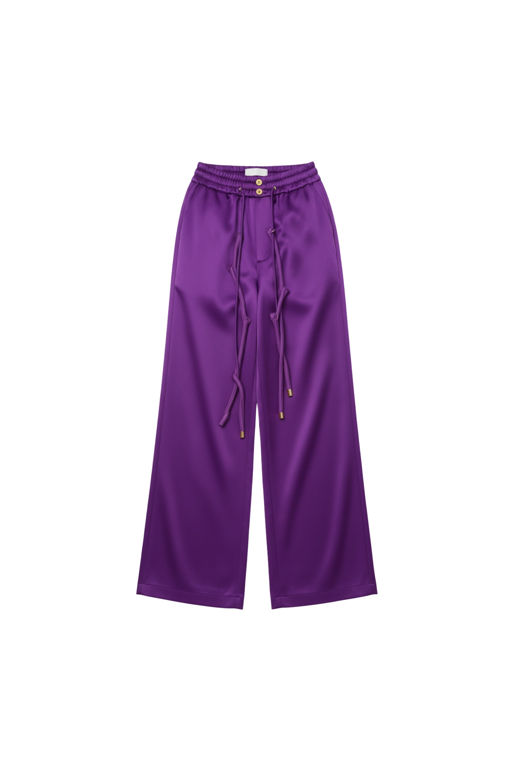 Loulou The Brand Violet Silk Satin Trousers