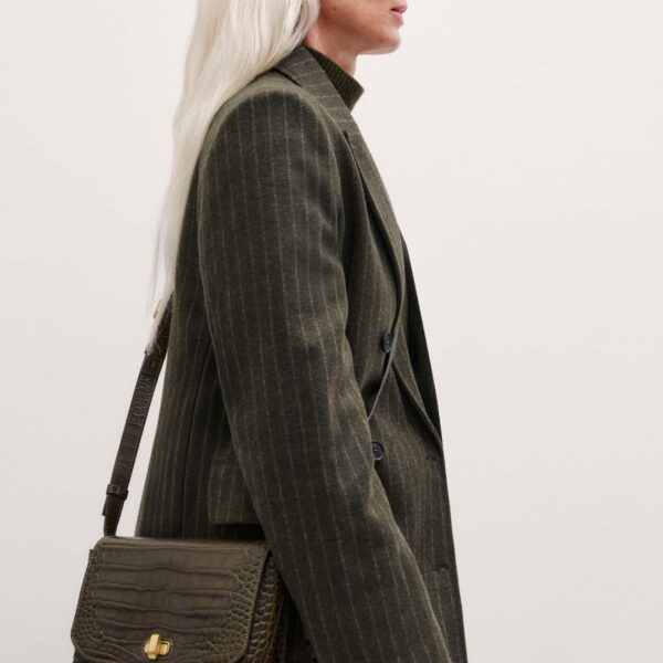 Italian Leather – luxury British Green in Me and Em exclusively at Coveti