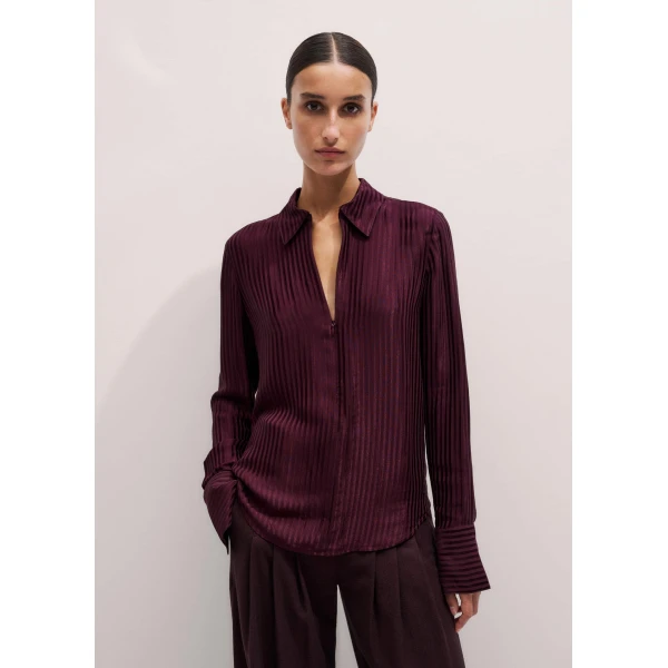 Me and Em AM-PM Shirt + Tie
Tonal Stripe Satin, view 6