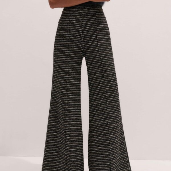 Tweed Jersey – luxury British Black in Me and Em exclusively at Coveti