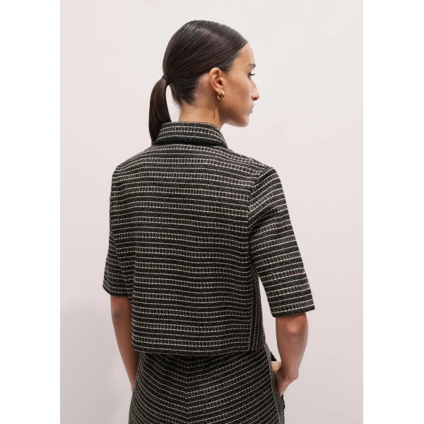 Me and Em AM-PM Zip-Front Top
Tweed Jersey Top, view 3