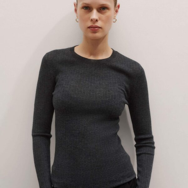 Merino + Cashmere – luxury British Grey in Me and Em exclusively at Coveti