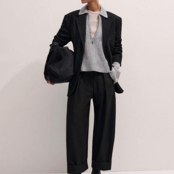 Fluid Tailoring – luxury British Black in Me and Em exclusively at Coveti