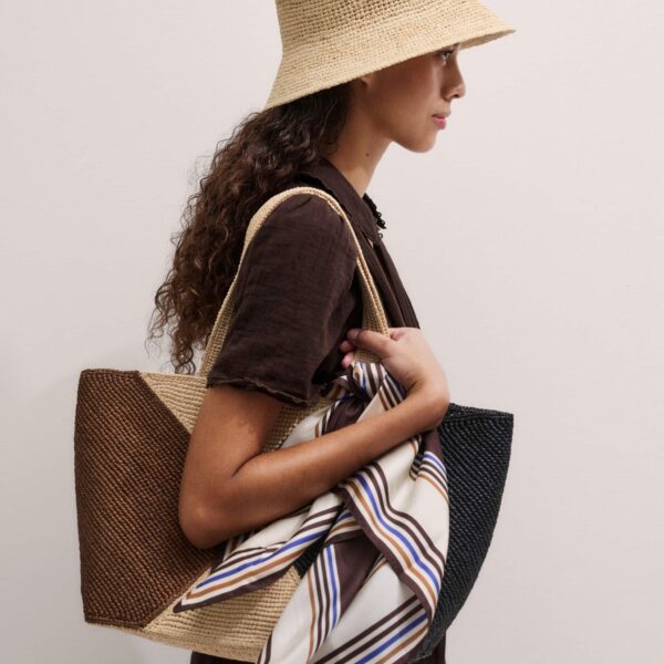 Woven Raffia – luxury British Beige in Me and Em exclusively at Coveti