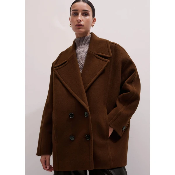 Me and Em Cocoon Car Coat
Italian Wool Coat, view 2