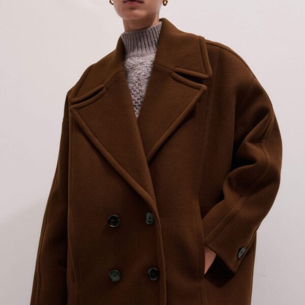 Italian Wool – luxury British Brown in Me and Em exclusively at Coveti