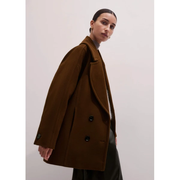 Me and Em Cocoon Car Coat
Italian Wool Coat, view 3