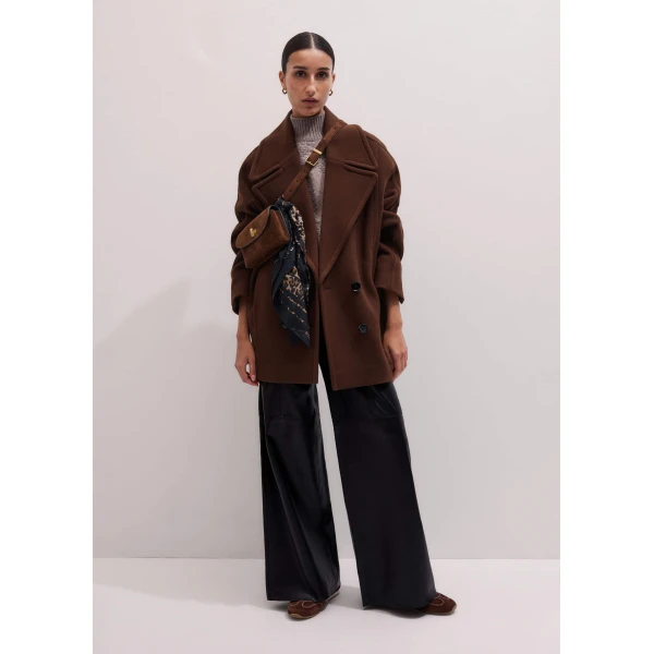 Me and Em Cocoon Car Coat
Italian Wool Coat, view 4