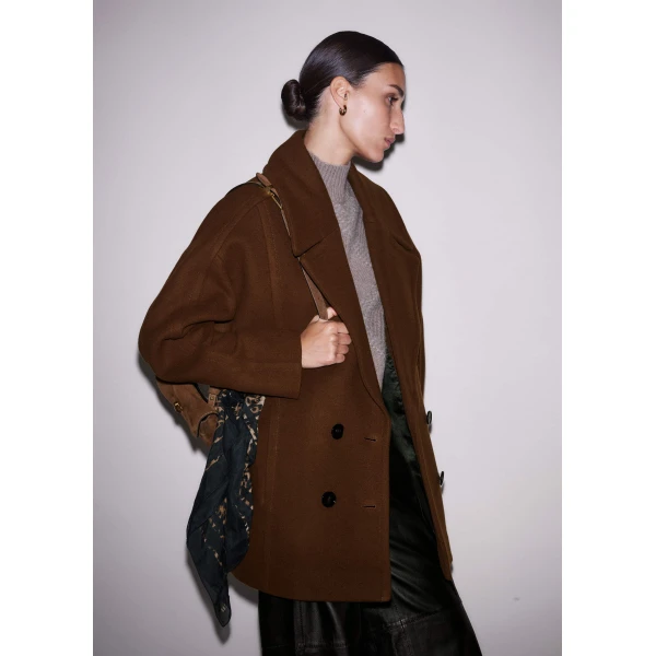 Me and Em Cocoon Car Coat
Italian Wool Coat, view 6