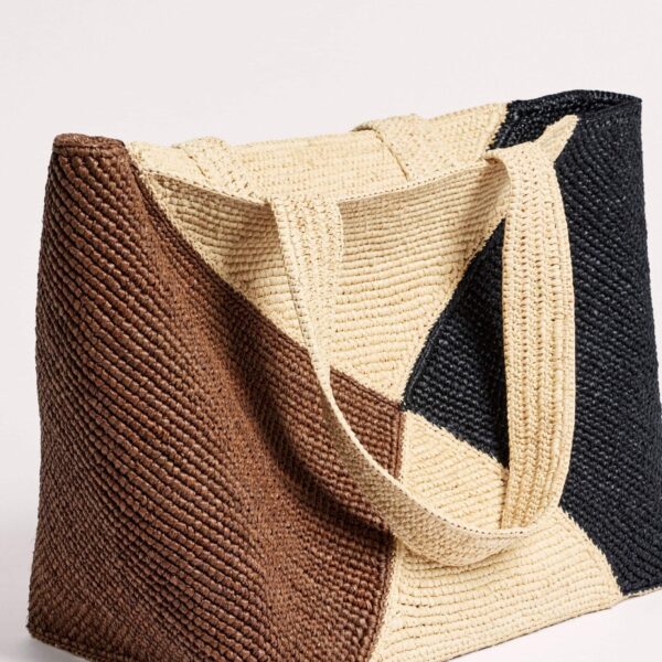 Me and Em Contrast Panel Tote